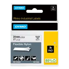 DYMO - Etiqueta Rhino Industrial en nylon 24mm blanca