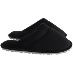GENERICO - Pantuflas babuchas dama borde sateen negro.