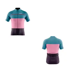 ARMAZI SPORT - JERSEY CICLISMO RUTA MTB BIKE CYCLING AZUL ROSA.