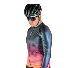 ARMAZI SPORT - JERSEY CICLISMO RUTA MTB BIKE CYCLING MANGA LARGA AZUL UVA