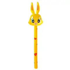 DAYOSHOP - Animales Inflables Bastones Palos Niños Juguete Conejo Amarillo