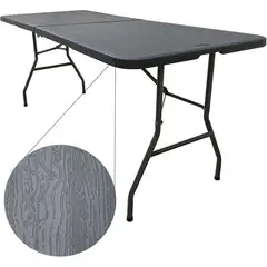 STAY ELIT - Mesa Plegable Portátil 180cm Acabado Tipo Madera Multiuso