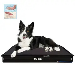 TECHCONFORT - Cama perro memory foam infusión gel y aireación raza mediana