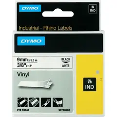 DYMO - Etiqueta Rhino Industrial de vinilo 9mm blanca