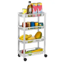 PLASTICOS MQ - Canastilla Rectangular Multiusos 4 Niveles Marca Mq