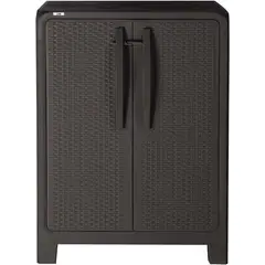 PLASTICOS MQ - Armario Plástico Mediano Multiusos Tipo Rattan Marca Mq