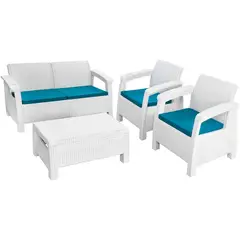 PLASTICOS MQ - Juego De Sala Ferrara Confort Para Exterior Rattan Mq