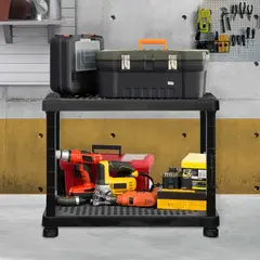 PLASTICOS MQ - Estanteria Modular Superforte 2 Niveles Marca Mq