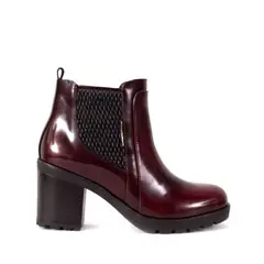 SANTORINI - Botines mujer tacón 7.5 brina cuero