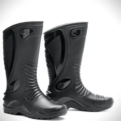 IDECAL - Bota de lluvia impermeable motociclismo dakar negro
