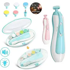 BABY ON - Lima Eléctrica Para Bebe Cuidado De Uñas Azul