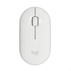 LOGITECH - Mouse Silencioso Bluetooth M350 Pebble Win Mac - White Can