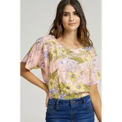 RAGGED - Blusa garden rosa