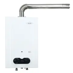 HACEB - Calentador de agua de paso a gas natural tiro forzado Bambú 6 litros blanco