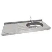 HACEB - Meson Ovata Inox 1.20 metros pozuelo derecho