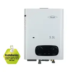 HACEB - Calentador paso tiro natural 5,5 L gas natural blanco