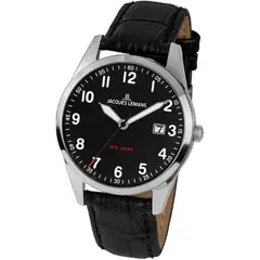 JACQUES LEMANS - Reloj hombre negro JL con 5 Complementos Premium