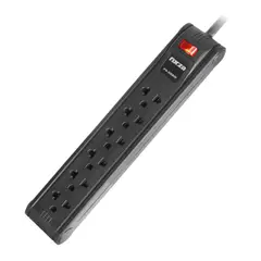 FORZA - Regleta Ps-1006b, Switch De Reposición, 6 Tomas / 3mts