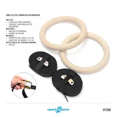 SPORT FITNESS - ANILLOS AROS DE MADERA CROSSFIT