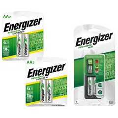 ENERGIZER - Cargador de Pilas MINI + 4 Pilas AA