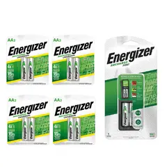 ENERGIZER - Cargador de Pilas MINI + 8AA