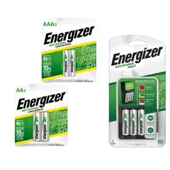 ENERGIZER - Cargador de Pilas MAXI + 2AA + 2AAA