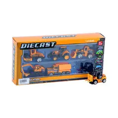 JUGUETELANDIA - Set Carros Metalicos Construccion X 6 Caja