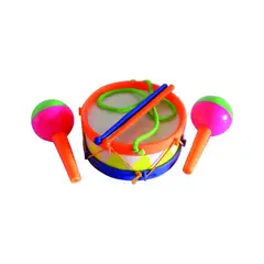 JUGUETELANDIA - Tambor Y Maracas de Colores Bolsa