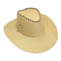VELBROS - Sombrero Vaquero Texano Llanero Norteño Hombre Mujer Sol - Caqui