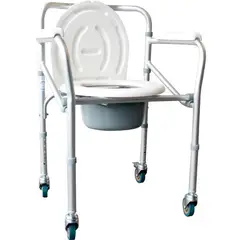 TME - Silla sanitaria en aluminio con rodachines tme696l