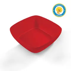 RONDA - PLATO CUADRADO HONDO ROJO 15* 15* 6 cm