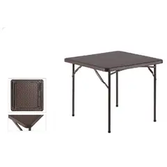 RONDA - Mesa plegable 86 x 86 cmts Ratán