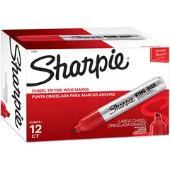 SHARPIE - Marcador permanente Industrial King Size rojo 12 und