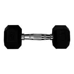 K6 - Mancuerna Hexagonal 35lbs 16kg Encauchetada Pesa