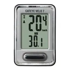 CATEYE - Ciclocomputador velocimetro Velo 7 Alámbrico