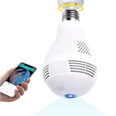 GENERICO - Cámara De Seguridad Ip Wifi Bombillo Espia 360 Full Hd Vr380