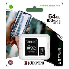 KINGSTON - Memoria Micro SD 64GB Canvas Select Plus Class10 A1 V10