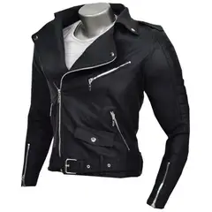 SYK - Chaqueta tipo chamarra para hombre con correa ajustable.