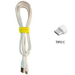 PLATINA - CABLE CARGA TIPO C BLANCO GOMA