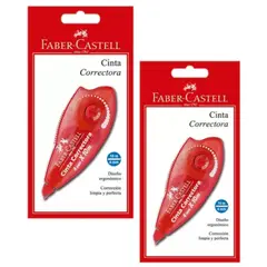 FABER CASTELL - Cinta Correctora 4mm X10mt x2 unidades