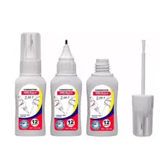 OFFI ESCO - Corrector Liquido 2 En 1 -12 Ml. Offi-Esco x4 unidades