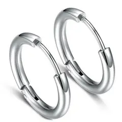 DAYOSHOP - Aretes Candonga Lisa Acero Unisex_.