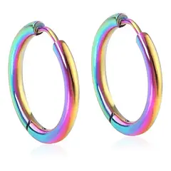 DAYOSHOP - Aretes Candonga Lisa Acero Unisex_.