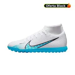NIKE - Zapatillas Superfly 9 Club Turf-Blanco/Azul
