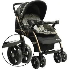 EBABY - Coche de paseo YODIE EB1142-1 Negro