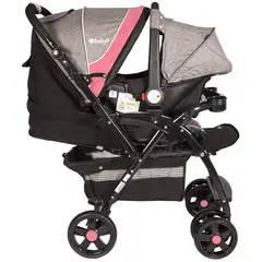 EBABY - Coche TRAVEL SYSTEM BRAVIAR EB1092 Rosa