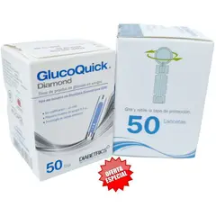 DIAMOND - Tiras glucoquick caja por 50