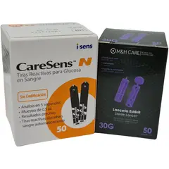 SENS - Tiras reactivas caresens n caja por 50 gratis 50 lancetas