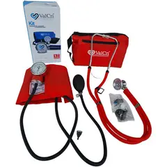 VALCRI - Kit tensiometro y fonendoscopio valcry rojo