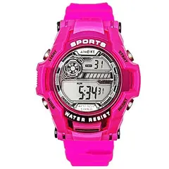 DAYOSHOP - Reloj Digital Impermeable 30 M Deportivo Fucsia + Estuche